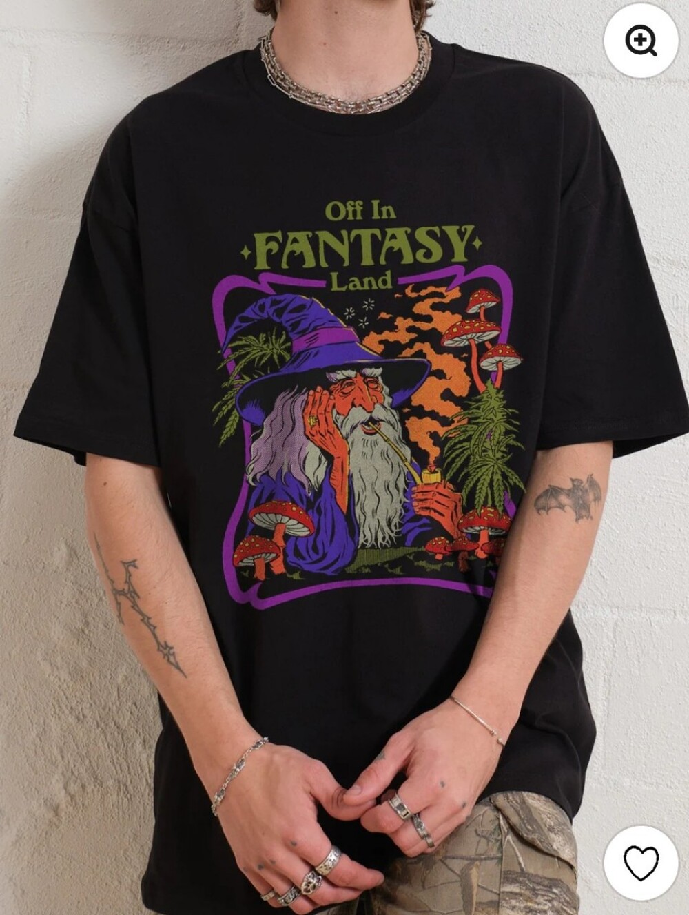 Steven Rhodes Fantasy Land Men's Premium Graphic Tshirt Cotton Tee Medium